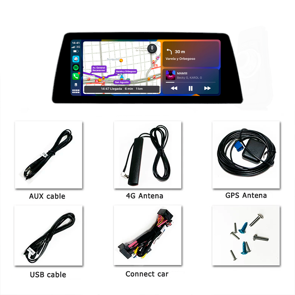 Autoradio Erisin 10.25 Pollici Android 14 Per BMW Serie 5 F10/F11 (2013-2016): GPS, CarPlay Wireless, 4GB RAM + 64GB ROM, Supporto IDrive E NBT