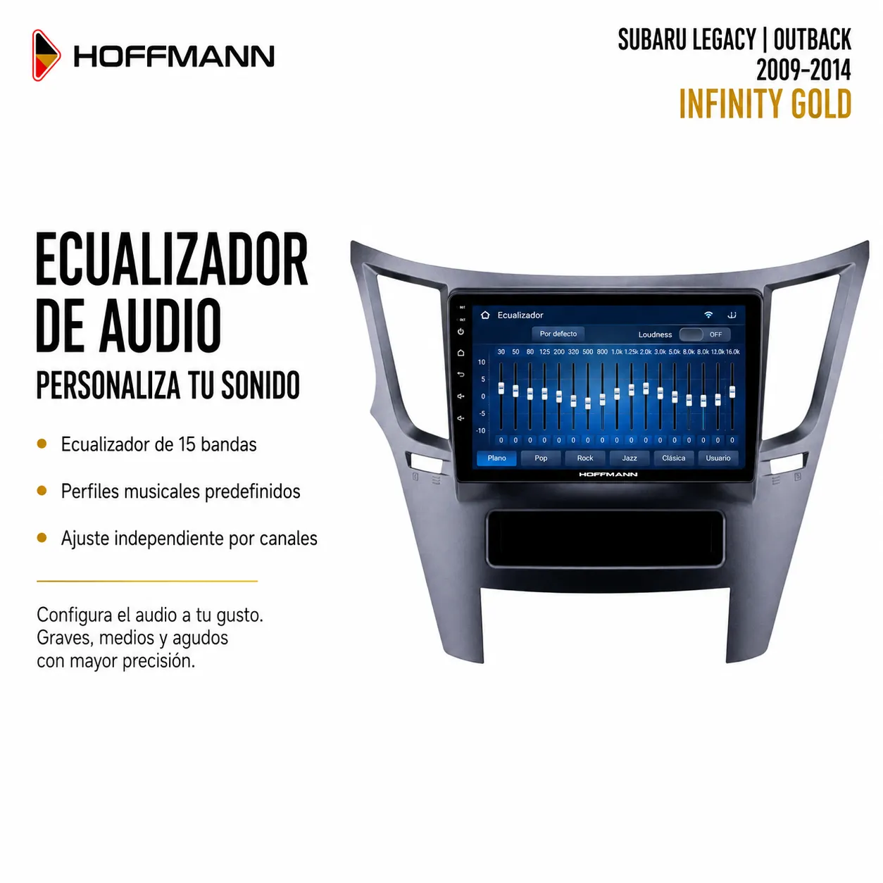 Subaru Legacy Outback 2009 al 2014 Hoffmann Infinity Gold Apple CarPlay & Android Auto - Image 5