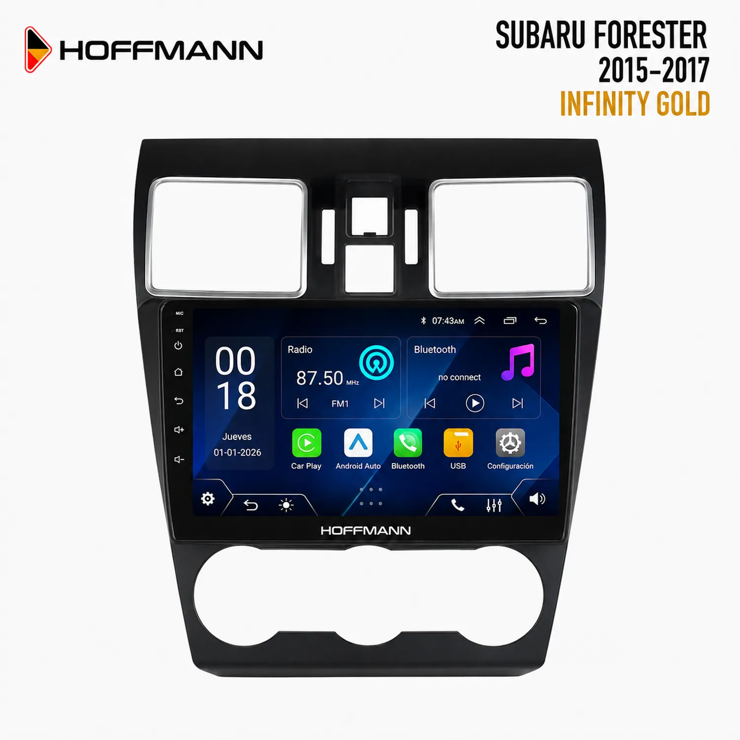 pantalla-hoffmann-infinity-gold-subaru-forester-2015-2017 Subaru Forester 2015 al 2017 Hoffmann Infinity Gold Apple CarPlay & Android Auto - Image 1