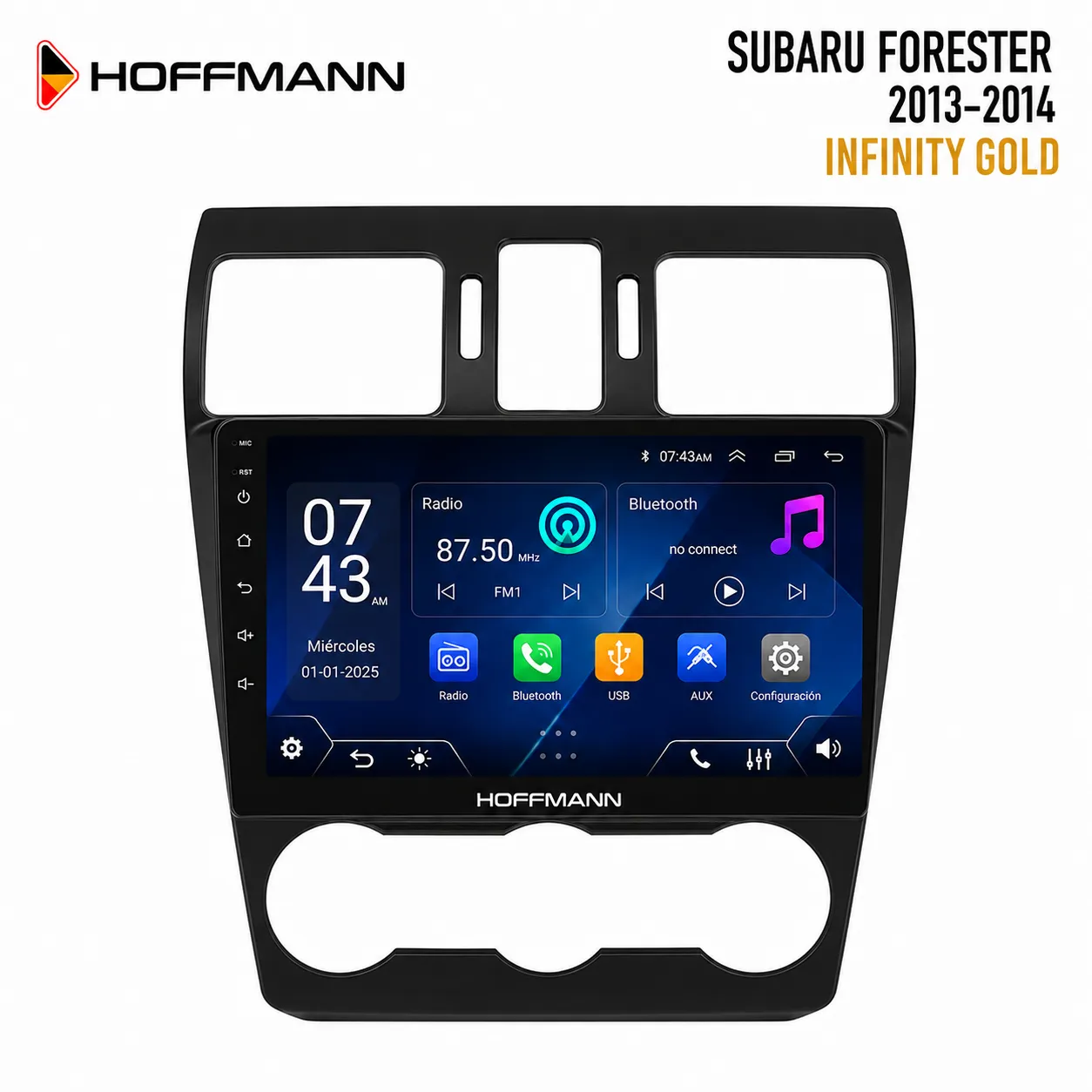 Subaru Forester 2013 al 2014 Hoffmann Infinity Gold Apple CarPlay & Android Auto